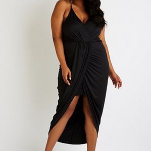 Plus size wrap maxi dress
